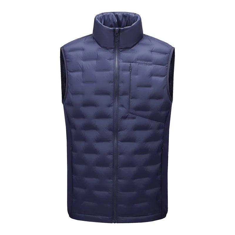 Doudoune sans manches homme imperméable légère coupe vent avec poches multiples