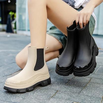 Bottes imperméables femme | Antidérapantes, plateforme légère