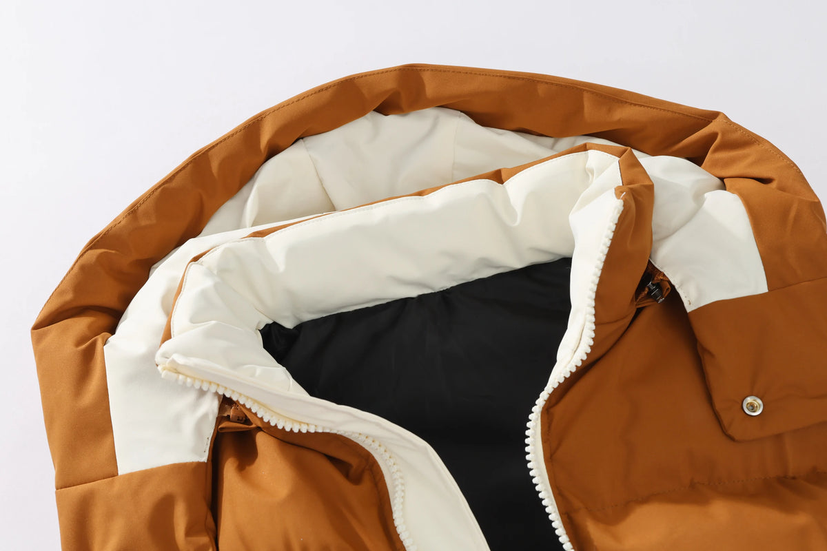 Doudoune sans manches homme imperméable avec capuche amovible, zip et poches rabats