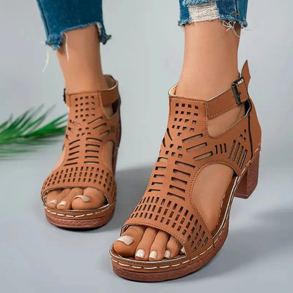 Sandales Femme Talon Haut | Rétro Gladiateur Plateforme