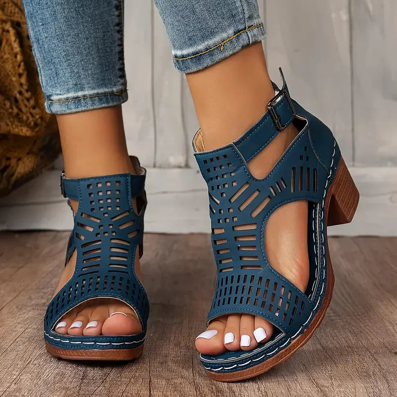 Sandales Femme Talon Haut | Rétro Gladiateur Plateforme