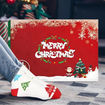 Calendrier de l'avent chaussettes femme coton 24 jours de Noël