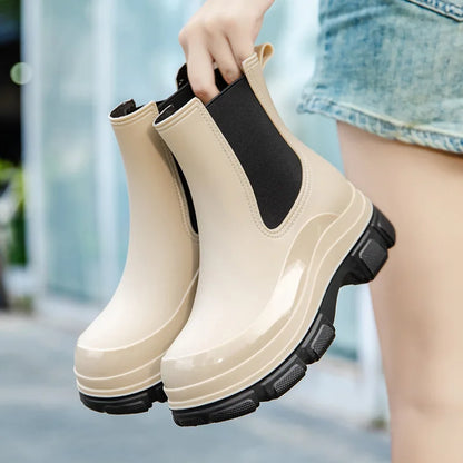 Bottes imperméables femme | Antidérapantes, plateforme légère