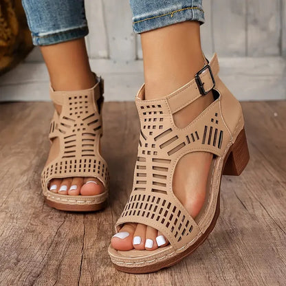 Sandales Femme Talon Haut | Rétro Gladiateur Plateforme