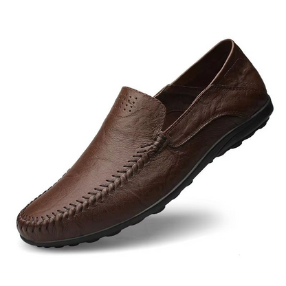 Mocassins cuir véritable homme slip-on style italien respirant