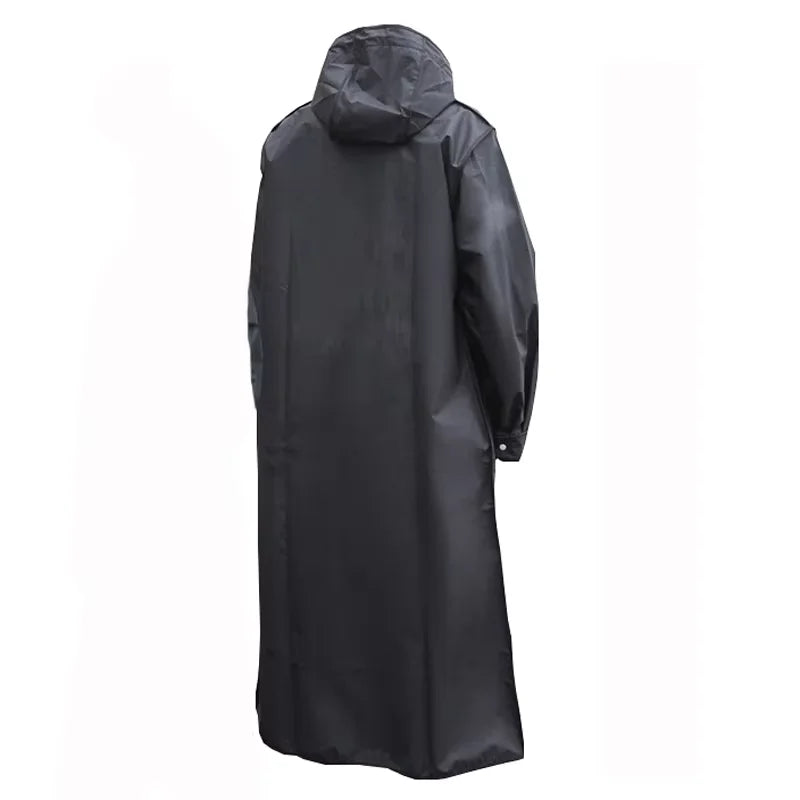 Imperméable femme long capuche unisexe homme noir grande taille
