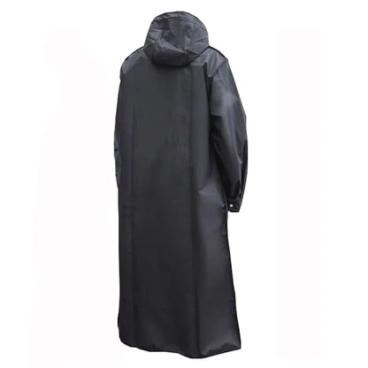 Imperméable femme long capuche unisexe homme noir grande taille