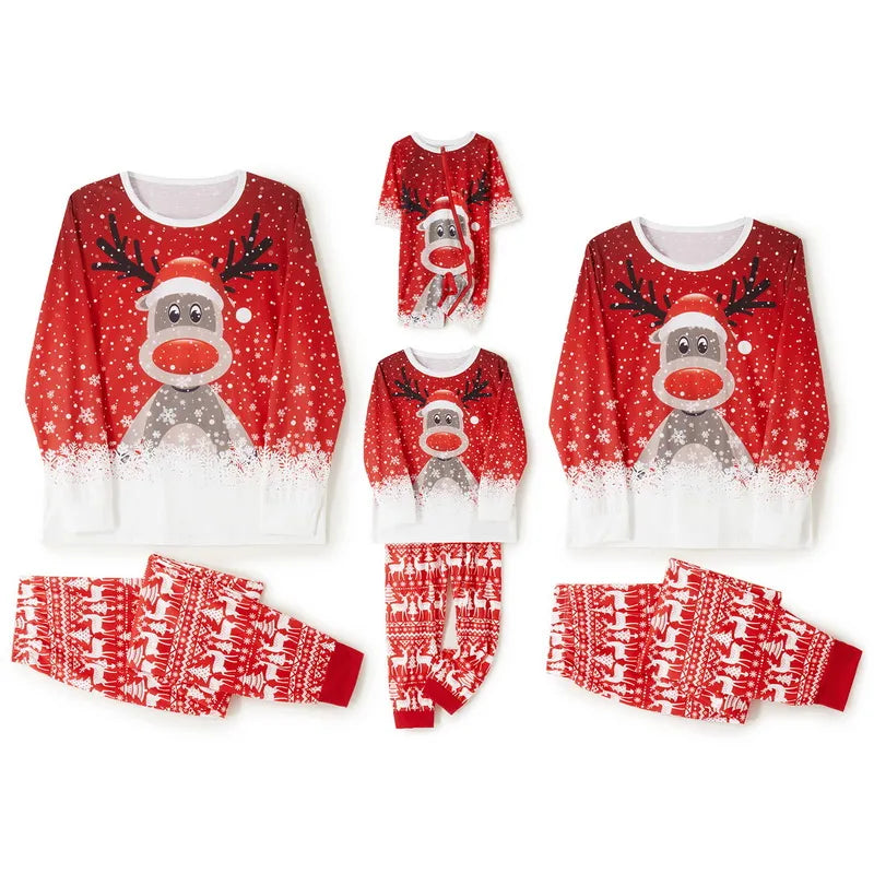 Pyjama Noël femme motif renne coupe ample grande taille