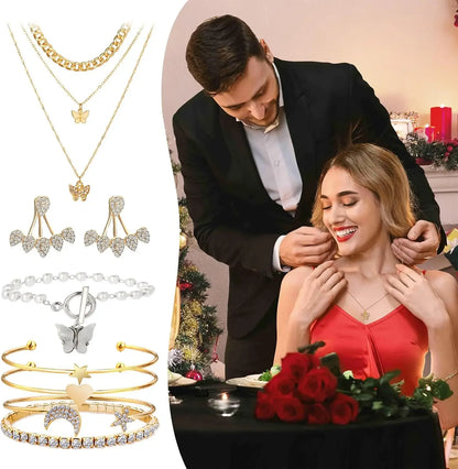 Calendrier de l'avent bijoux Noël 24 jours set collier bracelet