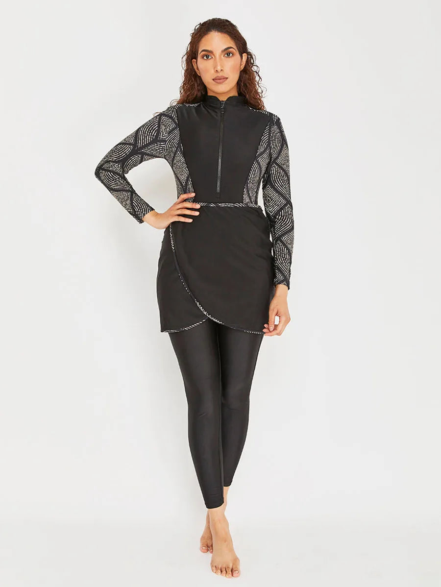 Burkini Modeste 3PCS - Maillot de Bain Femme - Séchage Rapide-PARIS FEMME