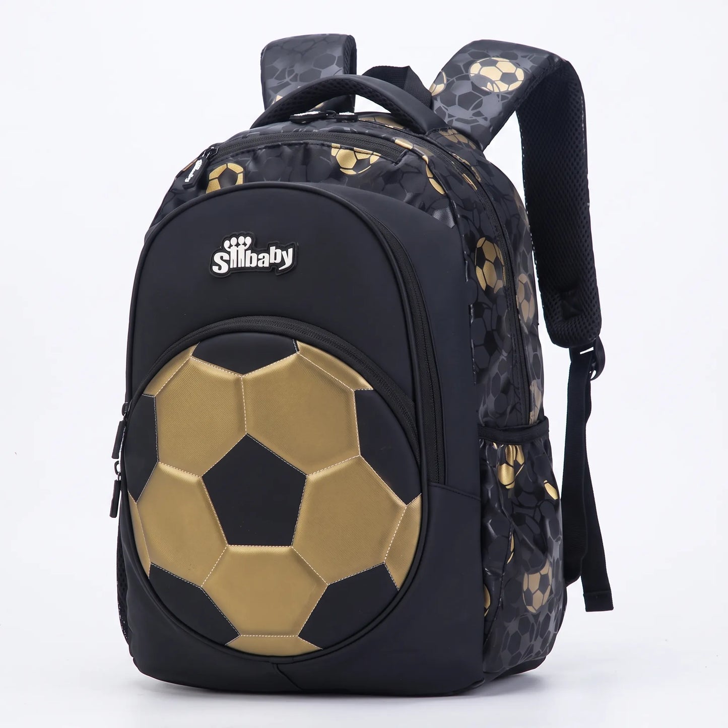 Sac à dos scolaire | Impression de football, Espaces de rangement | Bleu Or