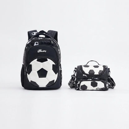 Sac à dos scolaire | Impression de football, Espaces de rangement | Bleu Or