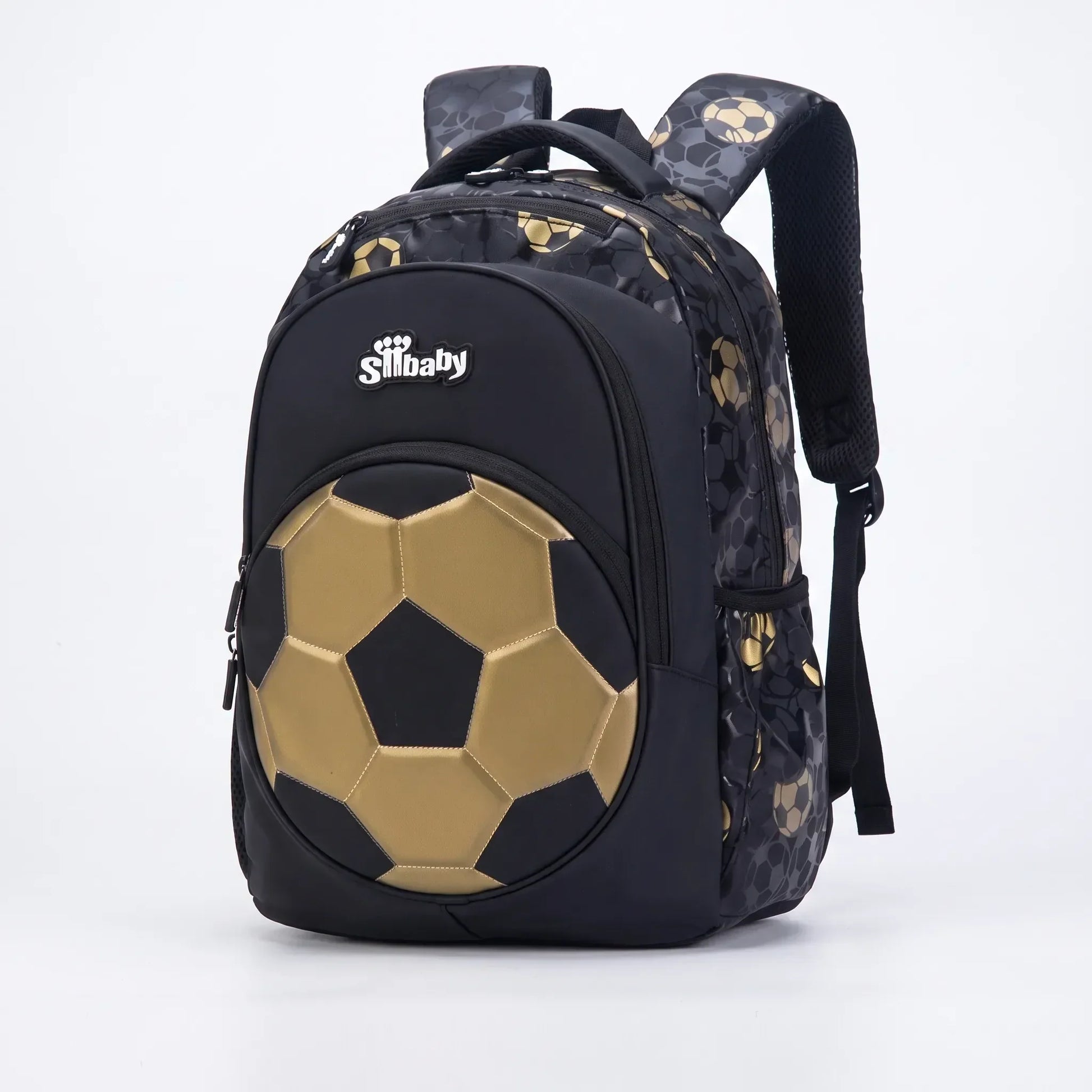 Sac à dos scolaire | Impression de football, Espaces de rangement | Bleu Or