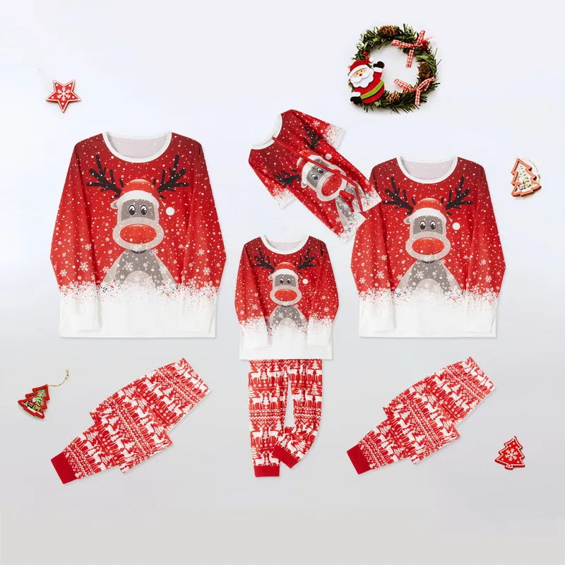 Pyjama Noël femme motif renne coupe ample grande taille