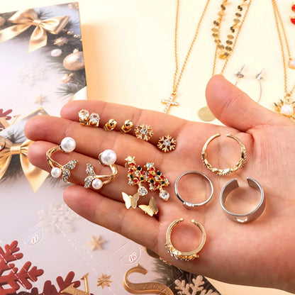 Calendrier de l'avent bijoux femme 25 jours coffret cadeau Noël