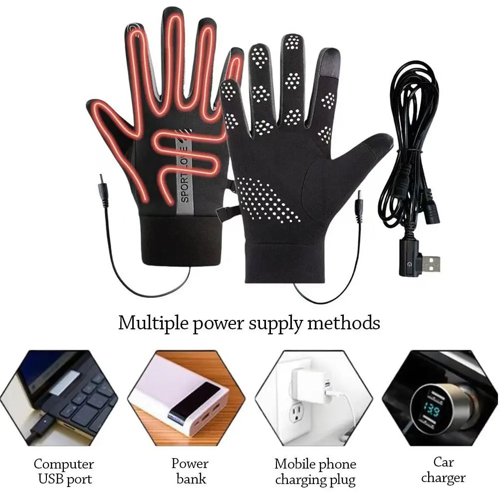 Gants chauffants batterie rechargeable tactiles avec chauffage réglable