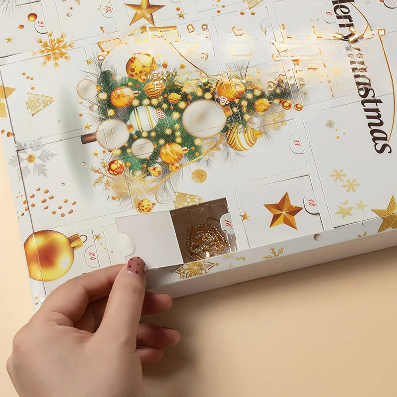 Calendrier de l'avent bijoux Noël 24 jours set collier bracelet