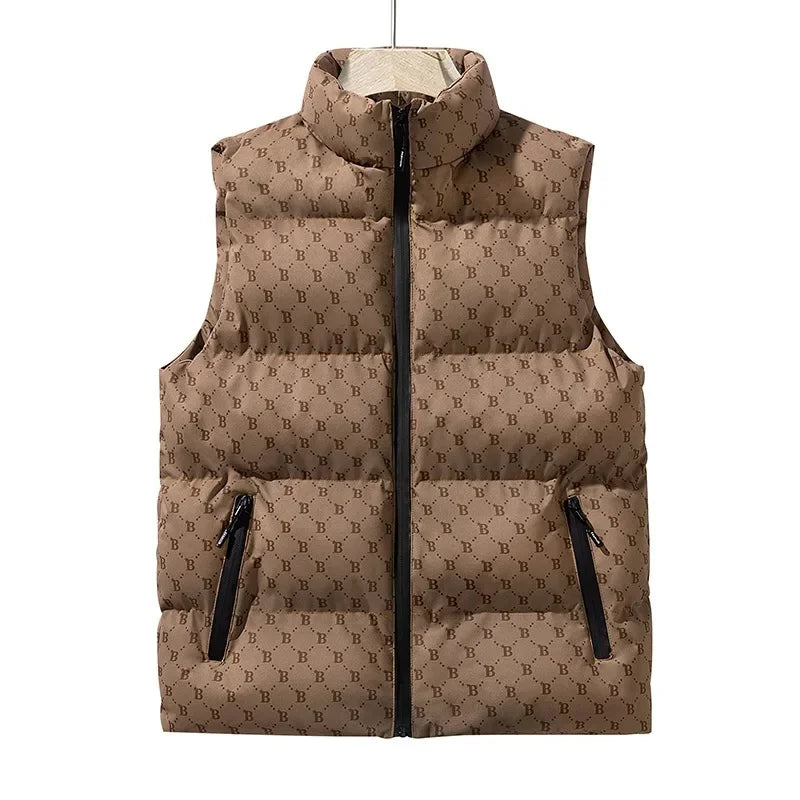 Doudoune sans manches homme hiver avec doublure coton épaisse