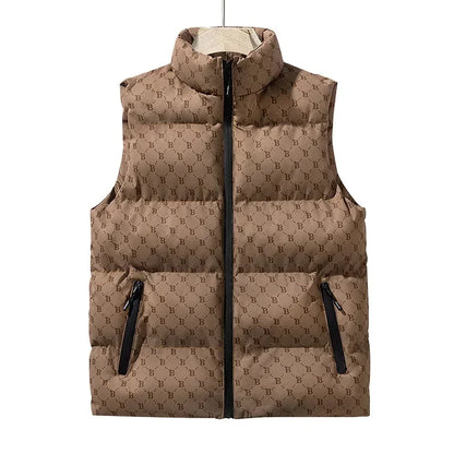 Doudoune sans manches homme hiver avec doublure coton épaisse