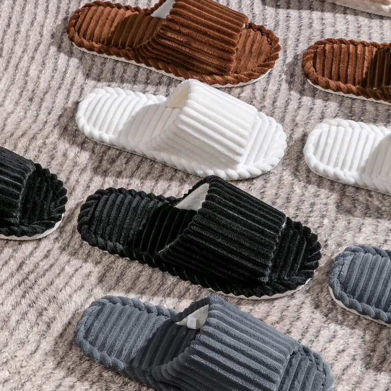 Pantoufles pour hommes ouvertes aux orteils | Automne hiver, antidérapantes, respirantes