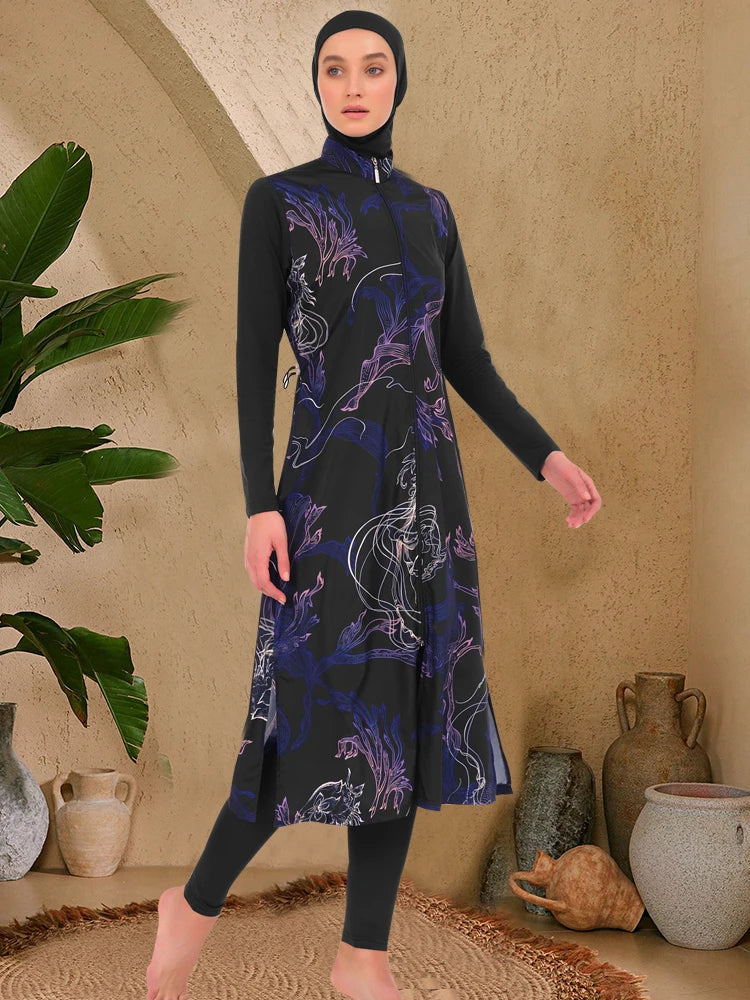 Burkini Modeste 3PCS - Maillot de Bain Femme Imperméable-Burkini-PARIS FEMME