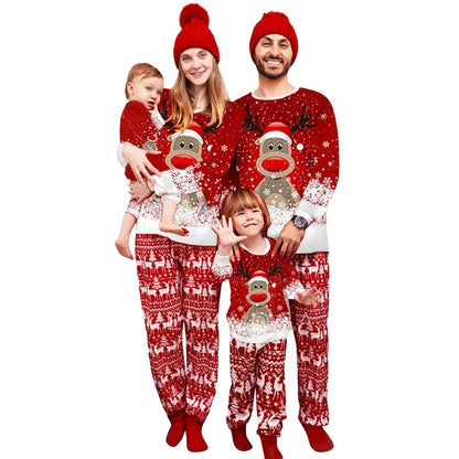 Pyjama Noël femme motif renne coupe ample grande taille