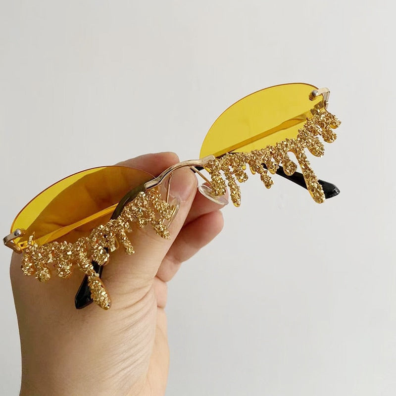 Lunettes de soleil paillettes | Festival femme