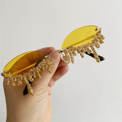 Lunettes de soleil paillettes | Festival femme