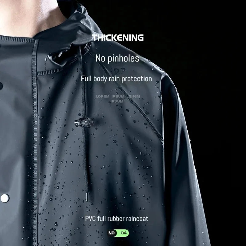 Veste de pluie avec pantalon ensemble imperméable moto, design deux pièces unisexe