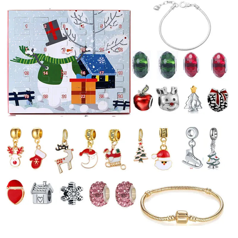 Calendrier de l'avent bijoux 24 jours collier bague boucles d'oreilles