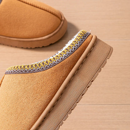 Chaussons femme doublure peluche semelle épaisse antidérapante hiver