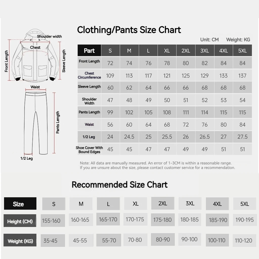 Veste de pluie avec pantalon unisexe imperméable, tissu respirant et léger