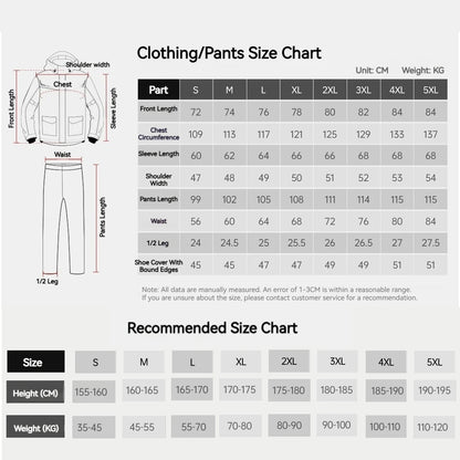Veste de pluie avec pantalon unisexe imperméable, tissu respirant et léger