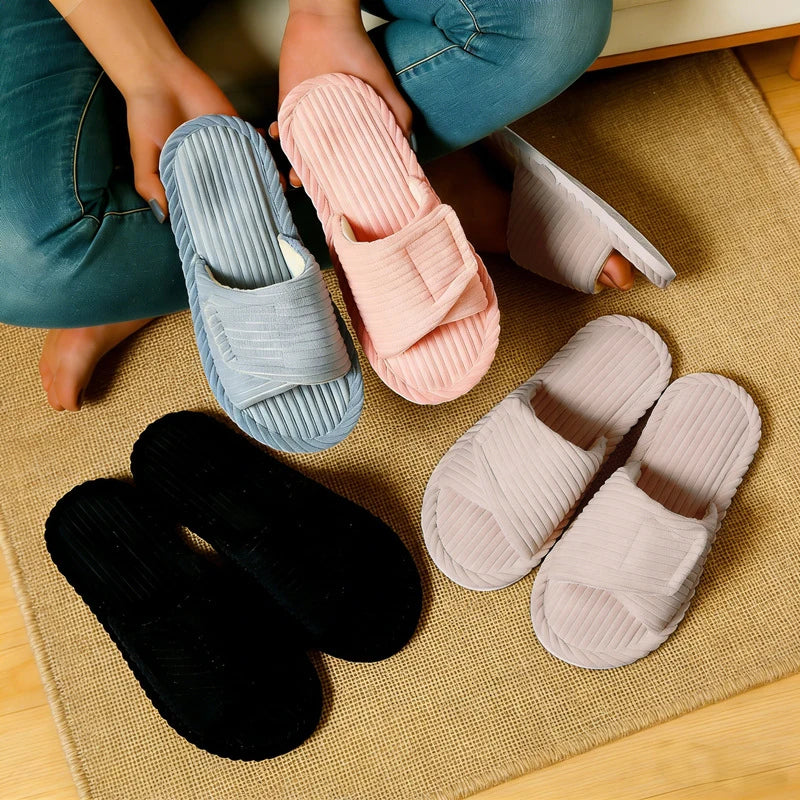 Pantoufles Femmes Hommes | Corduroy Intérieur, Toutes Saisons | Doux Confortable