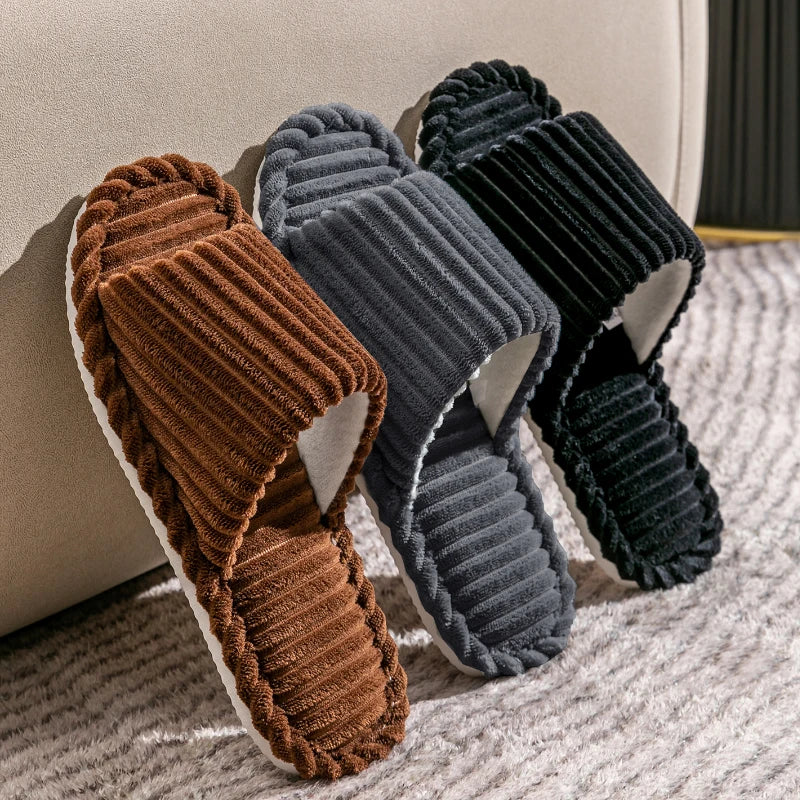 Pantoufles pour hommes ouvertes aux orteils | Automne hiver, antidérapantes, respirantes
