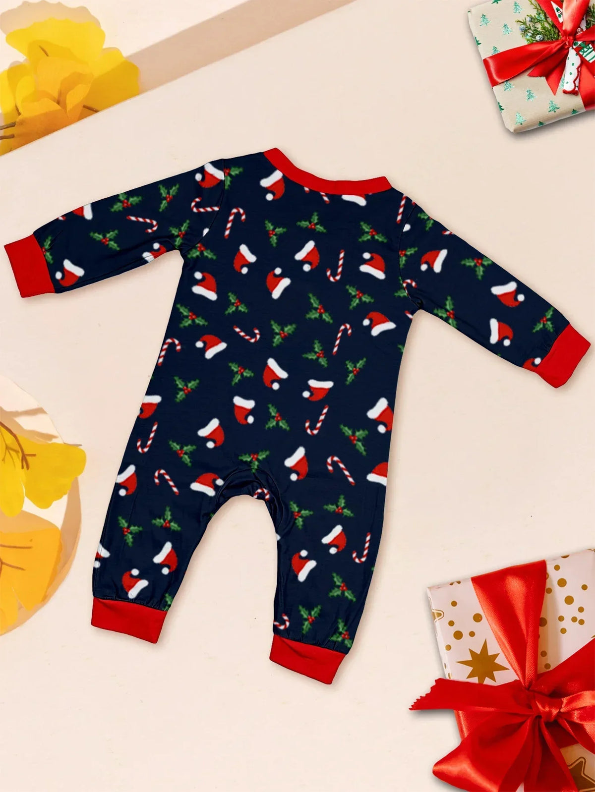 Pyjama Noël famille ensemble 2 pièces assorti parent enfant motif imprimé