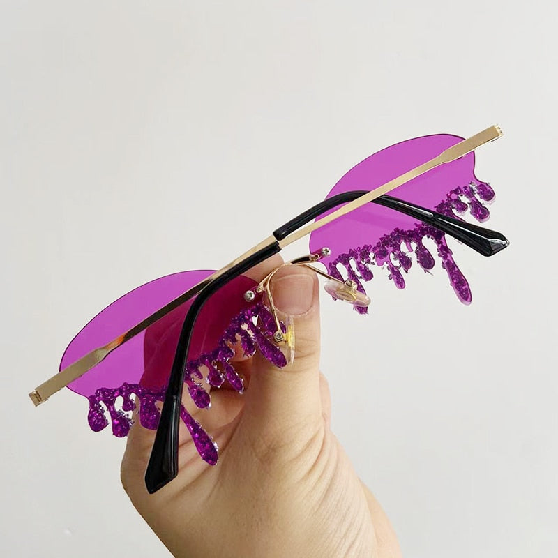 Lunettes de soleil paillettes | Festival femme