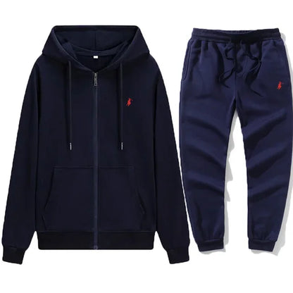 Ensemble survêtement homme 2 pièces sweat zippé et pantalon jogging imprimé