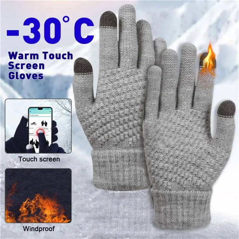 Gants hiver femme maille tactile coton cuir extensibles homme