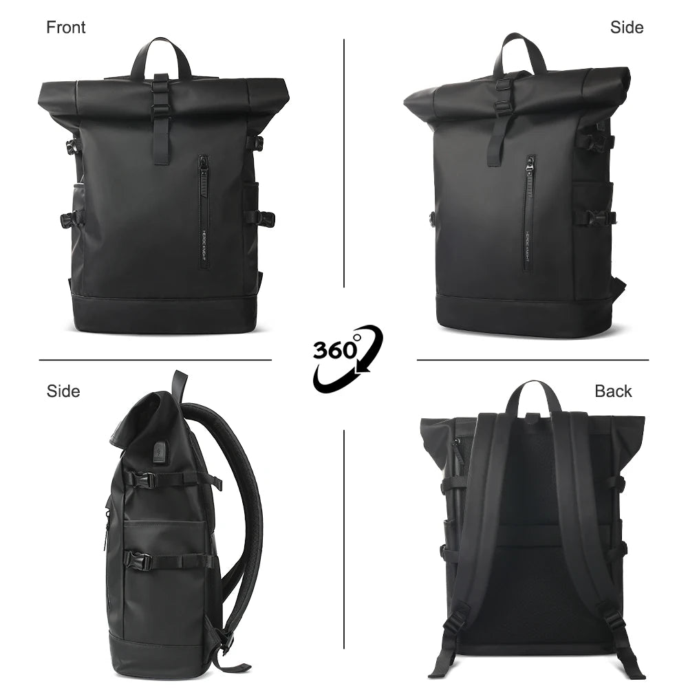Sac à dos ordinateur imperméable USB homme avec compartiment 15,6 pouces
