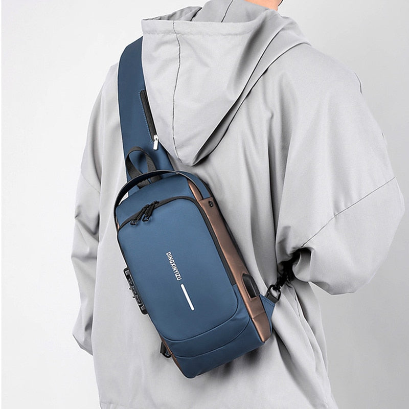 Sac à bandoulière | Sac de voyage résistant à l'eau avec serrure de sécurité