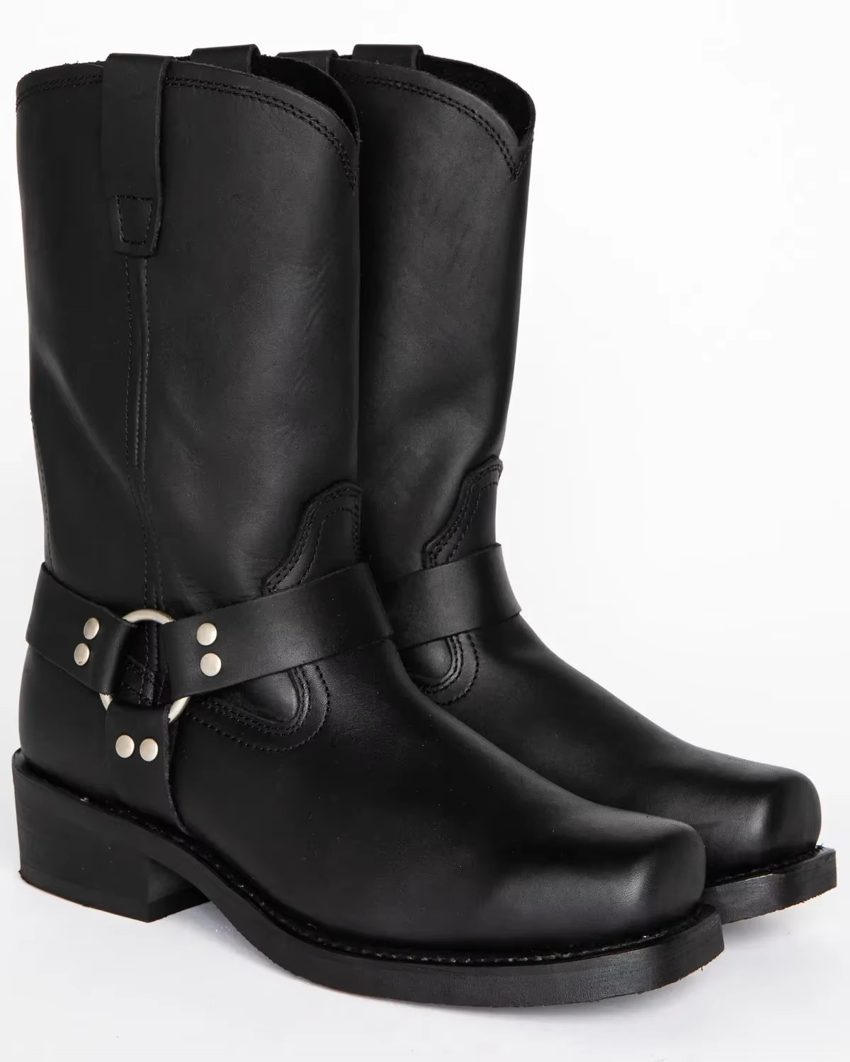 Bottes Western Homme | Cuir PU, Slip-On, Mi-Mollet