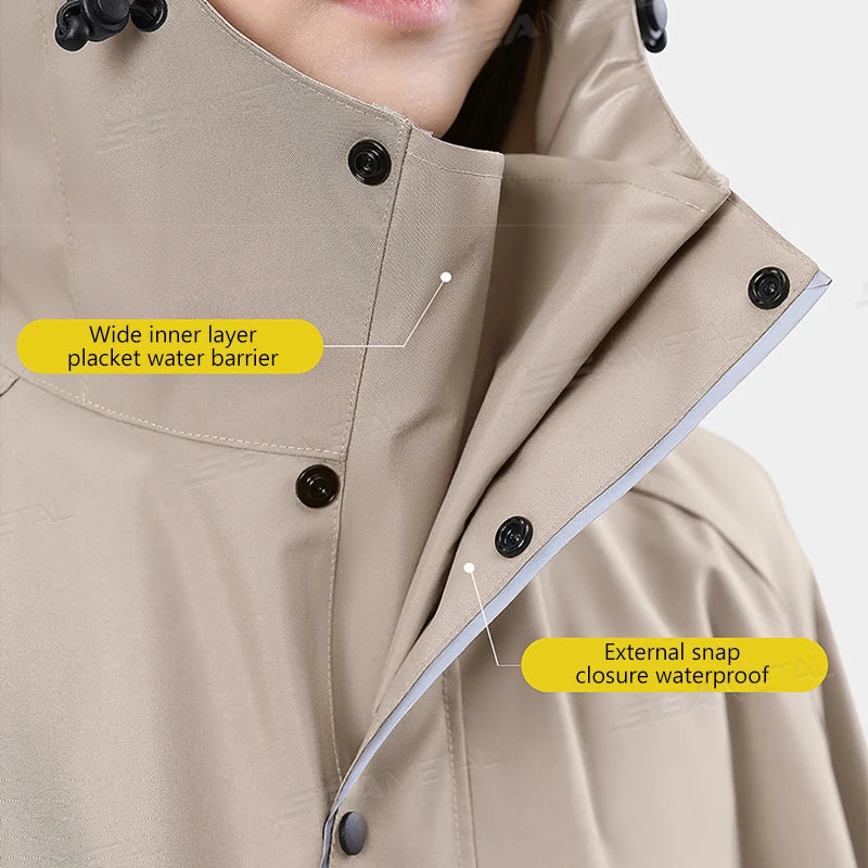 Poncho pluie imperméable unisexe Oxford capuche oversize coupe-vent