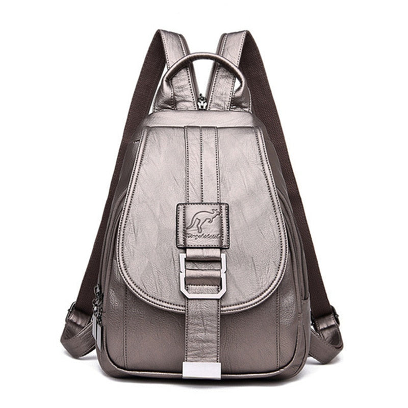Sac à dos femme | Synthétique imperméable, spacieux | 7 couleurs
