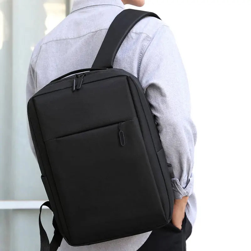 Sac à dos ordinateur imperméable USB avec port de charge, design unisexe