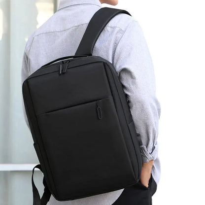 Sac à dos ordinateur imperméable USB avec port de charge, design unisexe