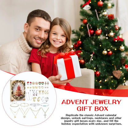 Calendrier Avent Bijoux Femme Boucles Oreilles Bracelet Noël 2026