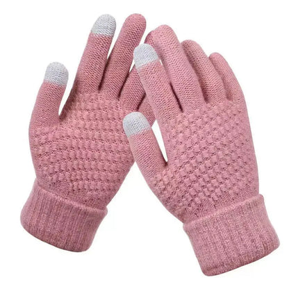 Gants hiver femme maille tactile coton cuir extensibles homme