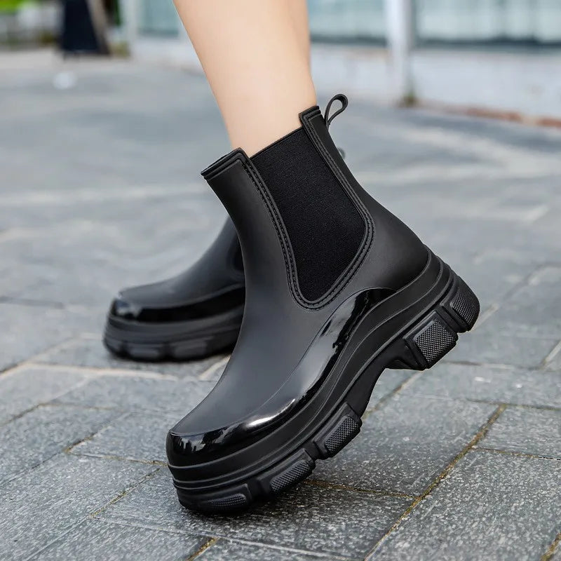 Bottes imperméables femme | Antidérapantes, plateforme légère