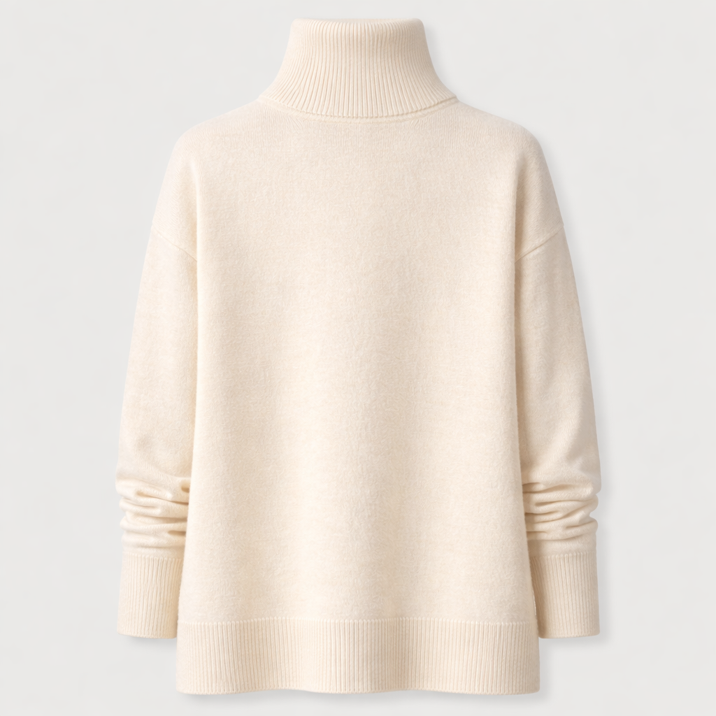 Parisfemme - Pull en cachemire - Col roulé - Maille fine